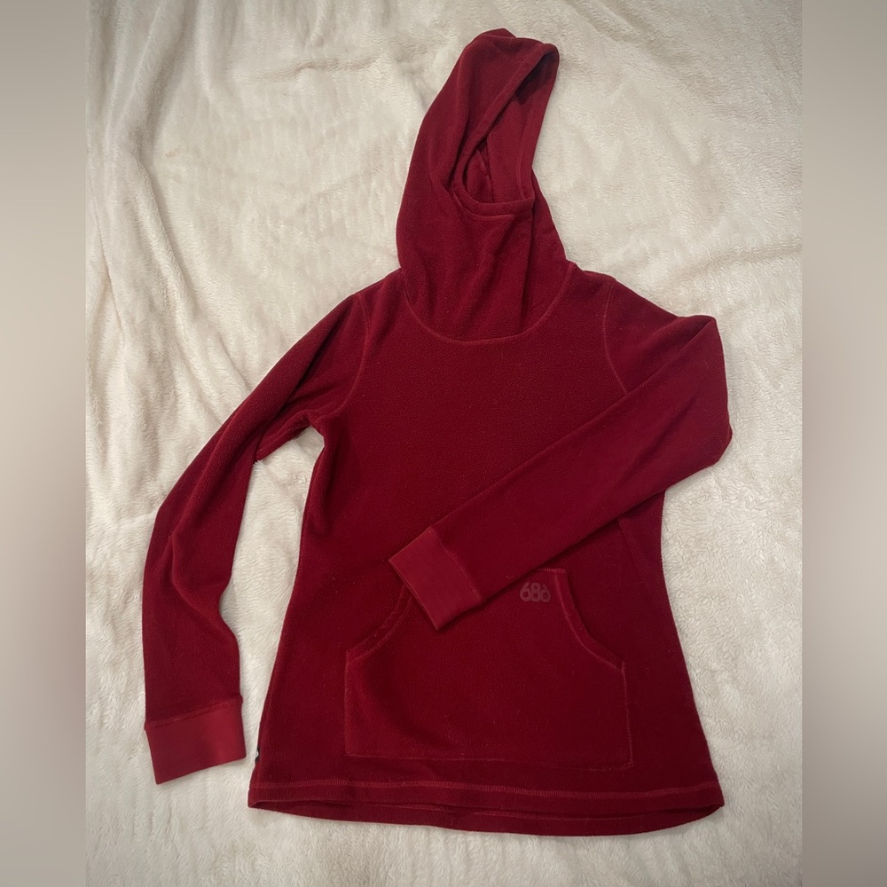 686 Women's Red Hoodie Top